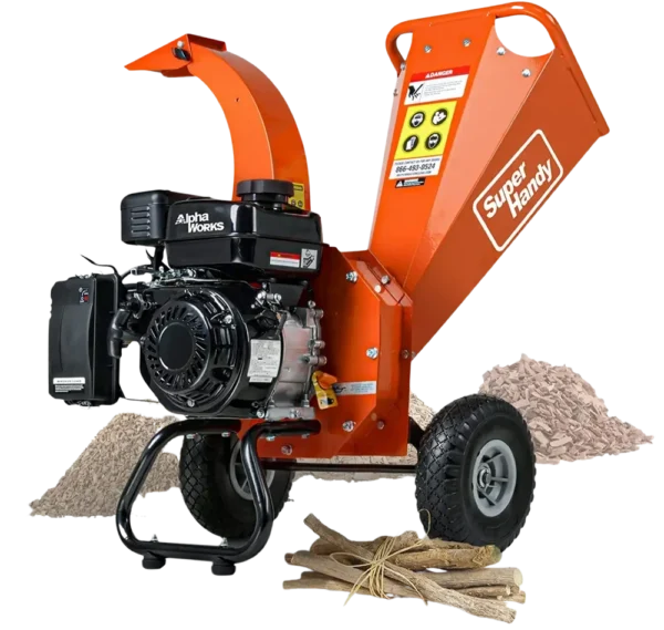 Super Handy GUO035 7HP Compact Design 3 Inch Max Capacity Wood Chipper Shredder Mulcher New